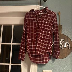 Red Plaid Button Down